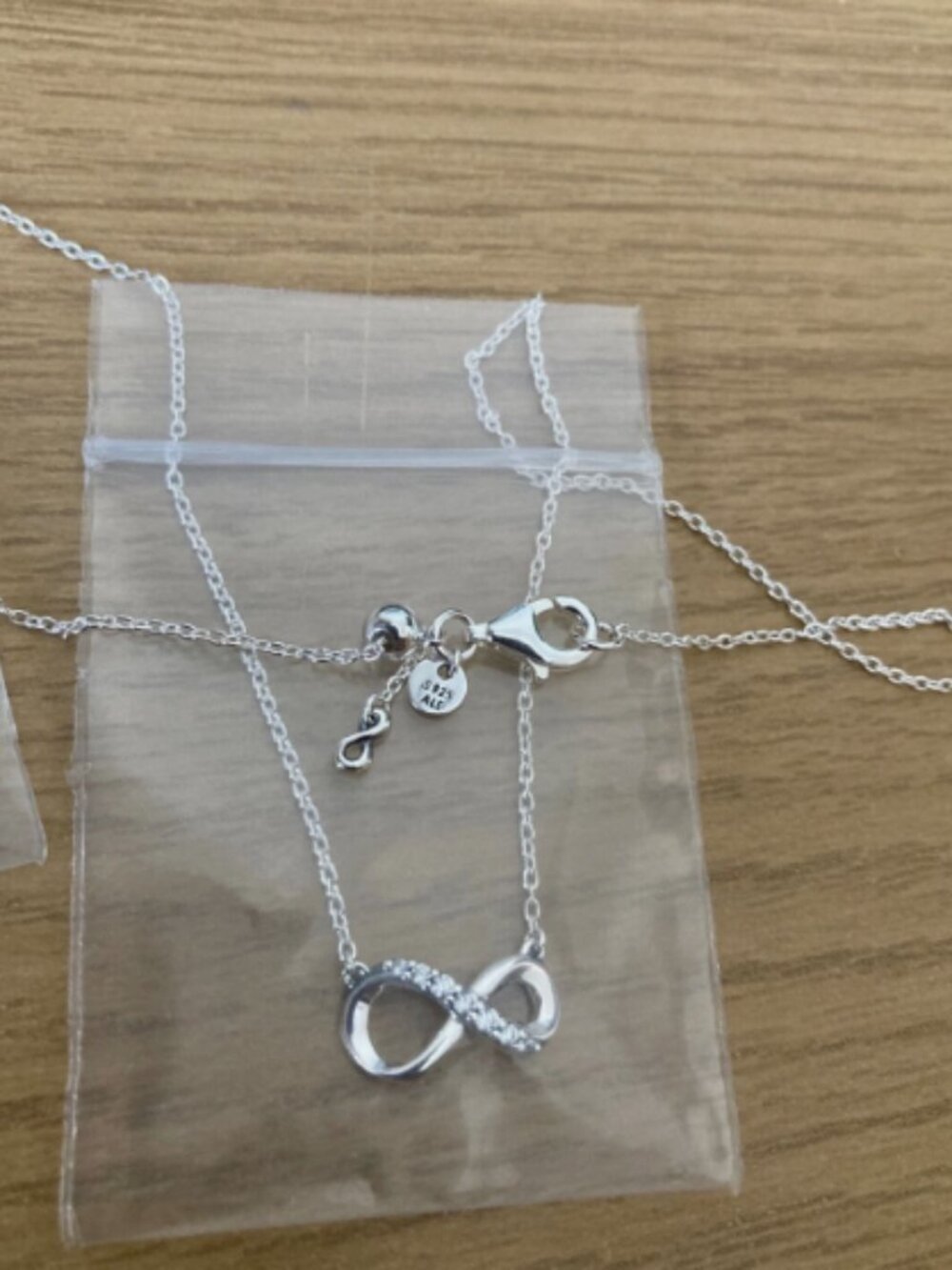New Pandora S925 ALE Sparkling Infinity Silver Collier Necklace 398821C01-50